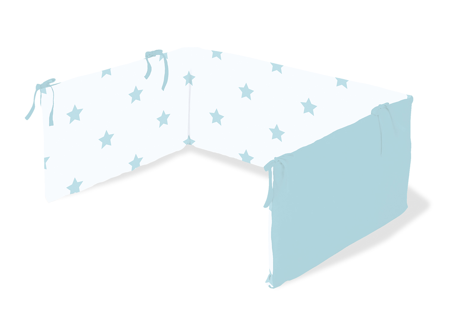Perkal-Nestchen für Kinderbetten 'Sternchen', hellblau