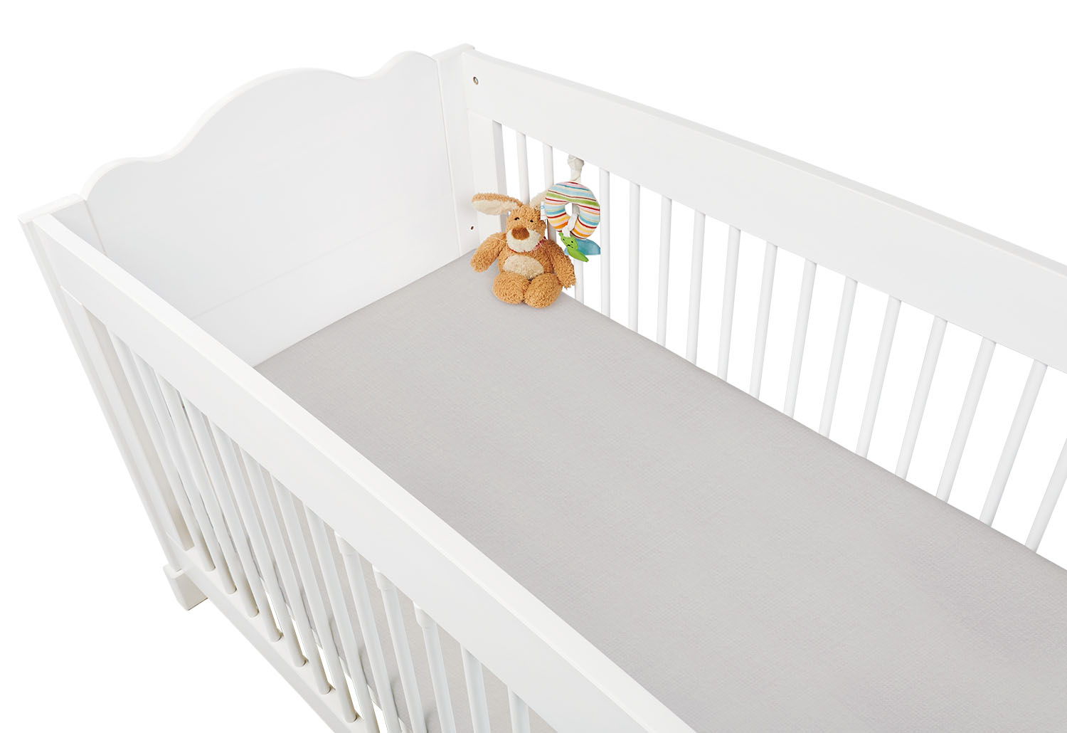 Jersey-Spannbetttuch für Kinderbetten, grau - Rabattartikel